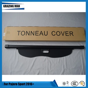 Traseira do carro do Tronco Security Shield Sombra capa protetora de cobertura da bagageira para pajero sport 2016+ 2016 2017 2018 2019 16 17 18 19