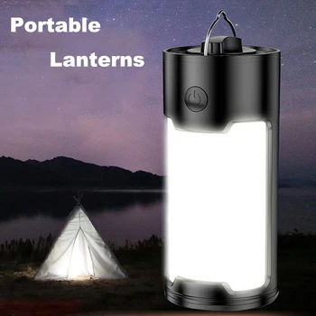 Lanterna Acampando portátil LED Tenda de Luz 800LM IPX45 Exterior Impermeável de Trabalho da Lâmpada 2 Modos de Luz Alimentado por Bateria com Gancho