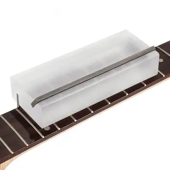 1pcs de Guitarra de Acrílico Traste Coroação Final de Bisel-Liberar os Arquivos da Ferramenta de 35° 90° Graus Angulares de Aço Fino Traste Arquivo de Guitarra do Luthier Ferramenta