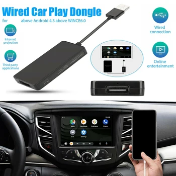Wireless USB CarPlay Adaptador Dongle Player para Android, IOS Carro Automático de Navegação do Leitor de Música